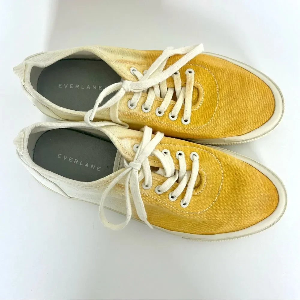Everlane The Forever Sneaker in Marigold Dip Yellow Ombre Tie Dye